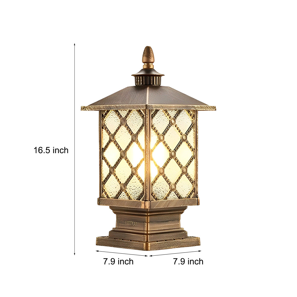 Modern Waterproof Street Light Pillar - Retro Outdoor Lighting Solution
