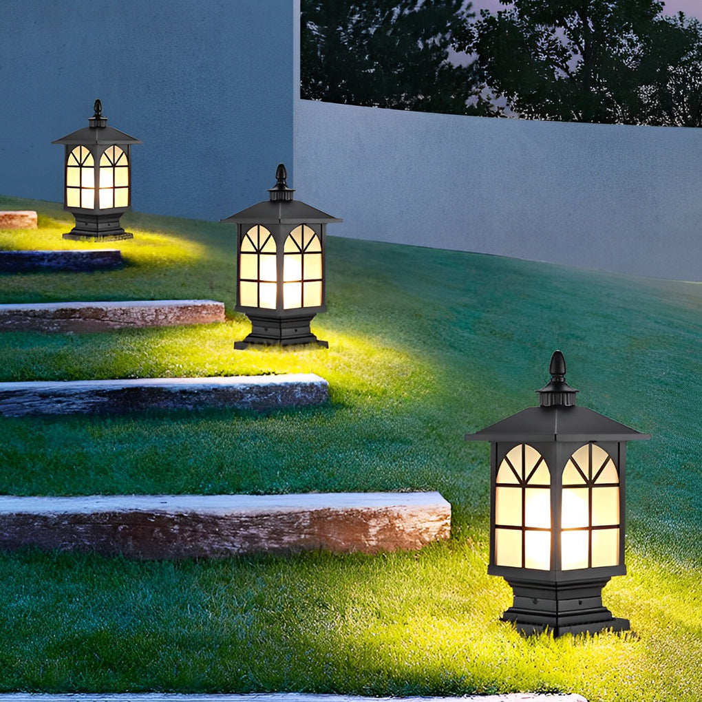 Modern Waterproof Street Light Pillar - Retro Outdoor Lighting Solution