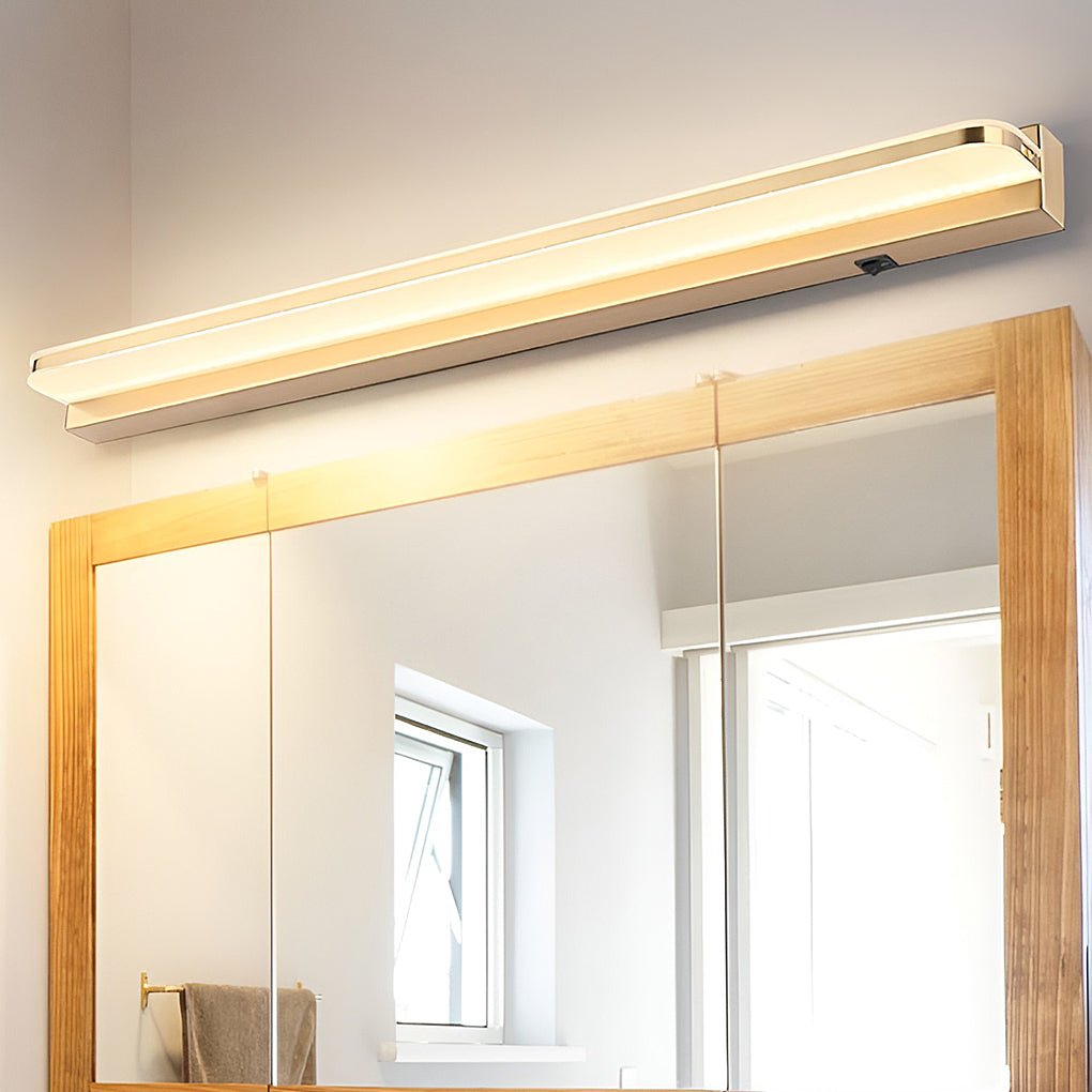 LED Bathroom Vanity Light Wall-Mounted Panel Polished Iron Trim Modern Lighting Fixture Energy-Efficient Bathroom Illuminations Stylish Home Decor Bright LED Lighting for Bathroom Mirrors Contemporary Vanity Light Solutions Best Bathroom Lighting Ideas