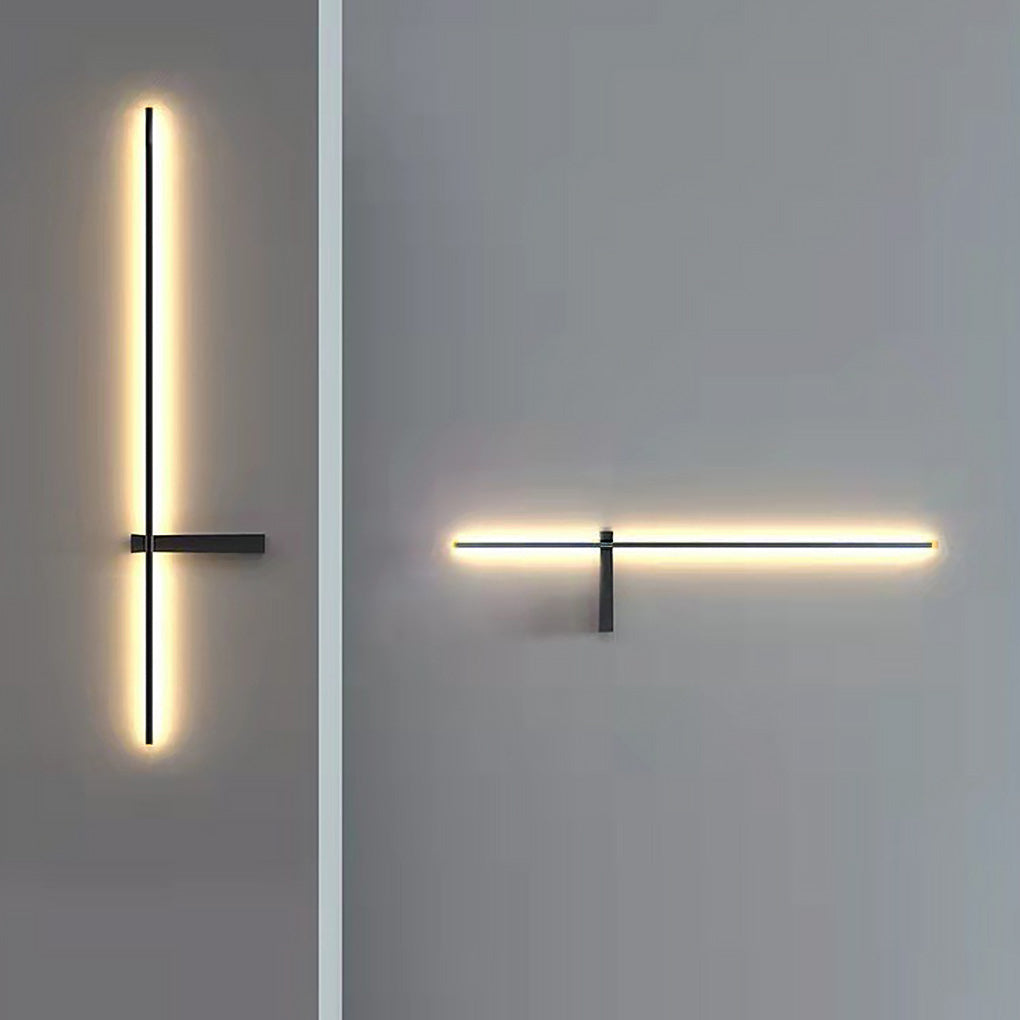 Modern Waterproof Black Linear LED Strip Wall Light