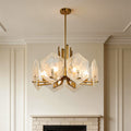 Gold Geometric Chandelier Vintage Ceiling Light Artistic Design
