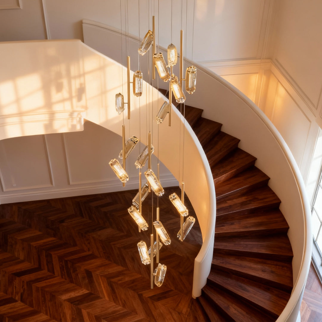Luxury Acrylic LED Staircase Chandelier Ceiling Light