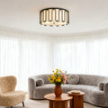 Vintage Drum Ceiling Light Flush Mount - Unique American Round Fixture