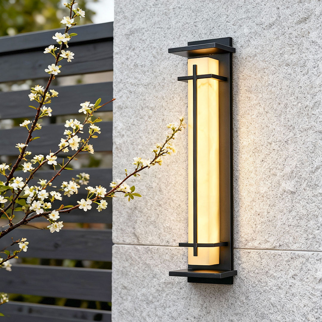Black Outdoor Wall Light Waterproof Minimalist Design