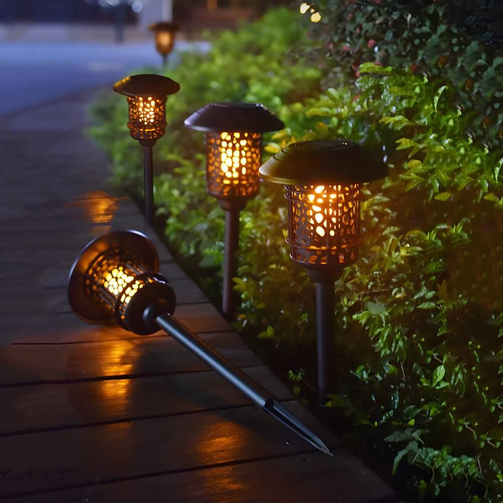 Stylish Black Solar Pathway Light with Flamed SMD LEDs - 22.4 Inches Tall 

Illuminate your outdoor spaces with our stylish black solar pathway light. Featuring unique flamed SMD LEDs, this 22.4-inch tall light not only enhances your garden’s ambiance but