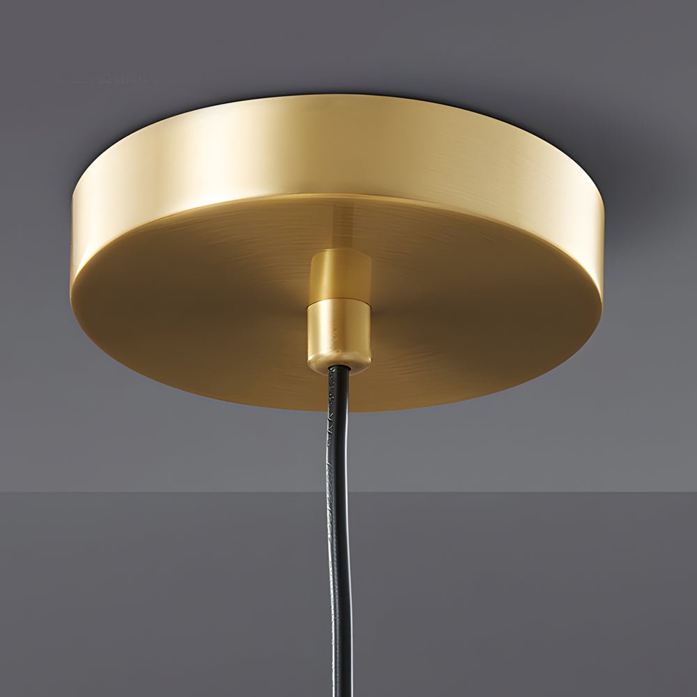 Brass Flared Pendant Light - Modern Elegant LED Ceiling Fixture