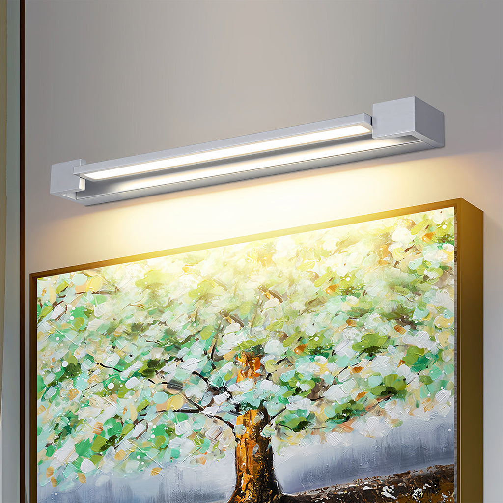 Chrome Bathroom Vanity Light Modern Makeup Mirror Wall Light, Contemporary LED Lighting, Stylish Wall Sconce, Brushed Nickel Finish, Bright Illumination for Grooming, Elegant Home Decor, Space-Saving Design, Ideal for Small Bathrooms, Adjustable Lighting