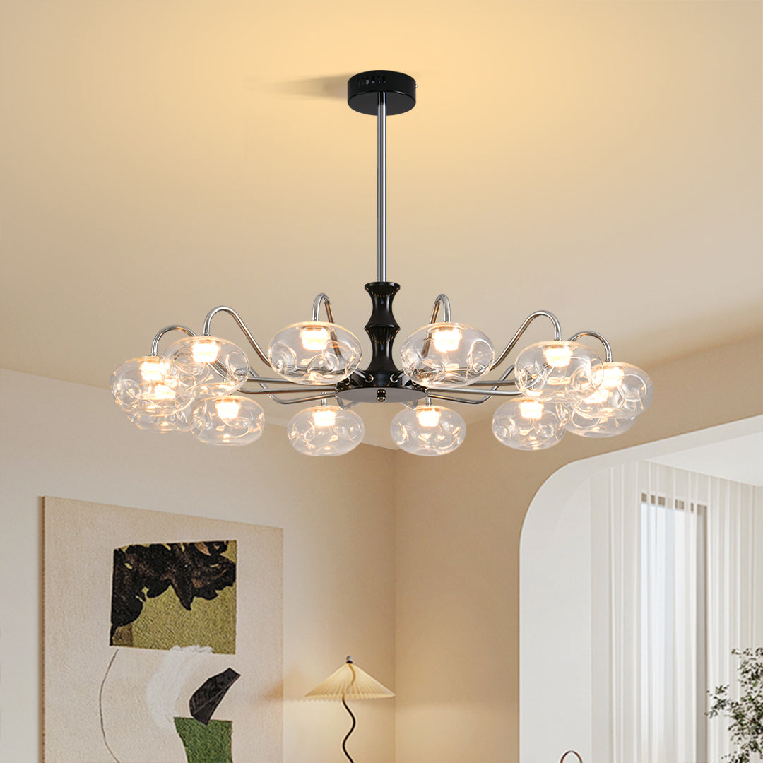Magic Bean Lustre en Verre LED Chandelier Design Moderne