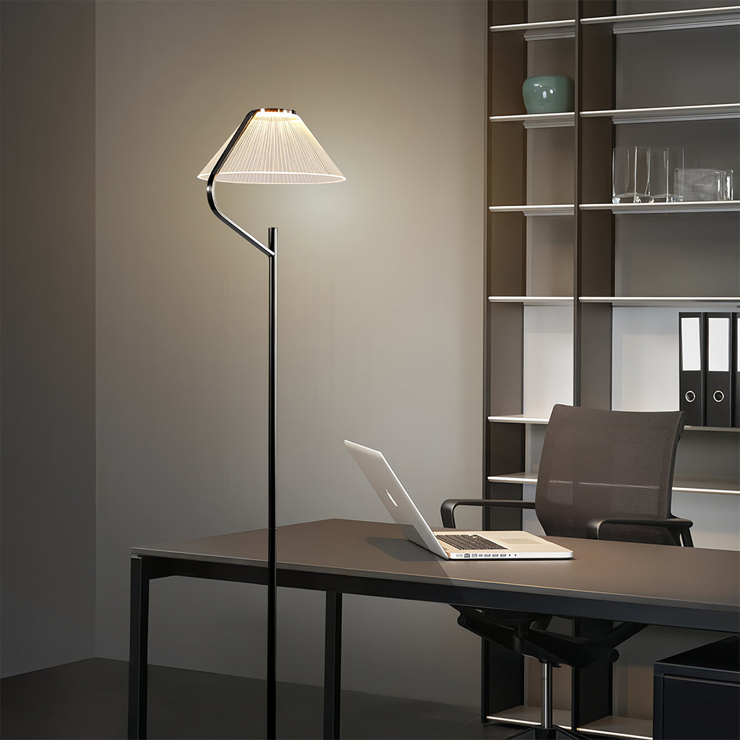 Elegant Chrome Acrylic LED Floor Lamp - Luxury Standing Light