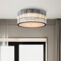 Modern Minimalist Crystal Flush Mount Light Fixture