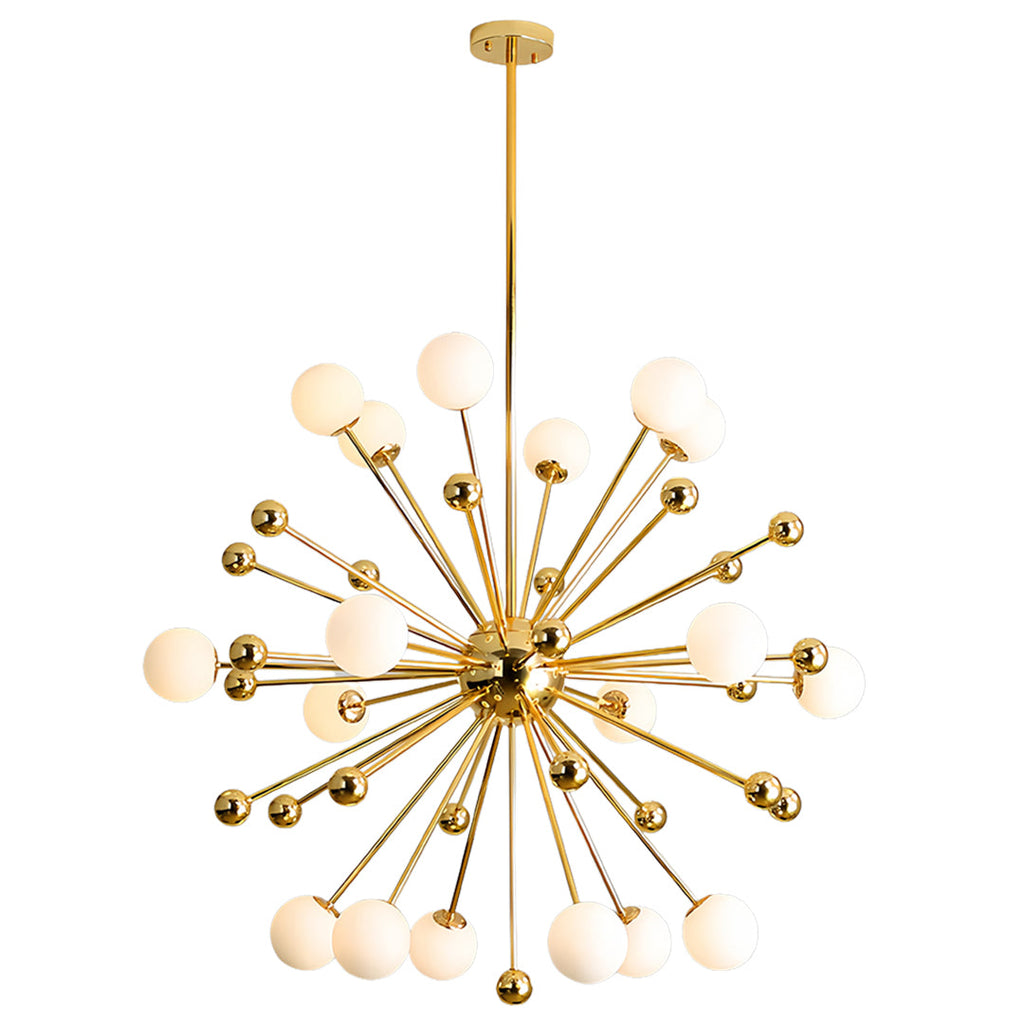 12-Light Sputnik Chandelier - Nordic Gold Iron LED Ceiling Light