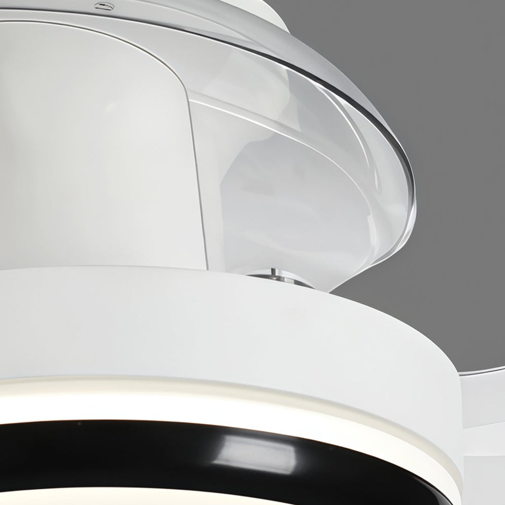 Ceiling Fan with Remote Control - Minimalist LED Light and Dimming 3-Blade Design