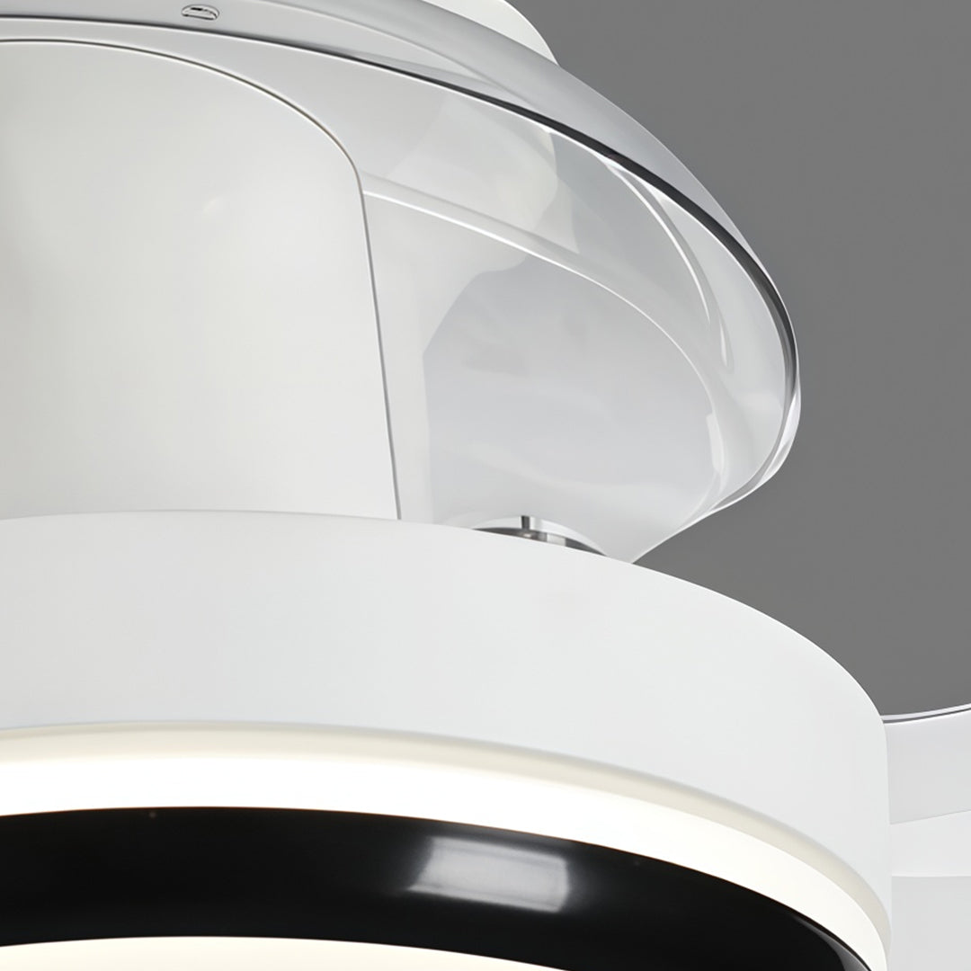 Ceiling Fan with Remote Control - Minimalist 3-Blade LED Light Dimming Lamp