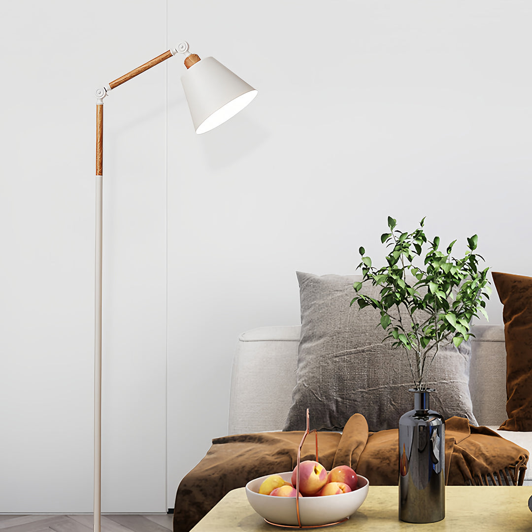 Modern Adjustable Metallic Floor Lamp - Sleek Standing Light for Home Decor