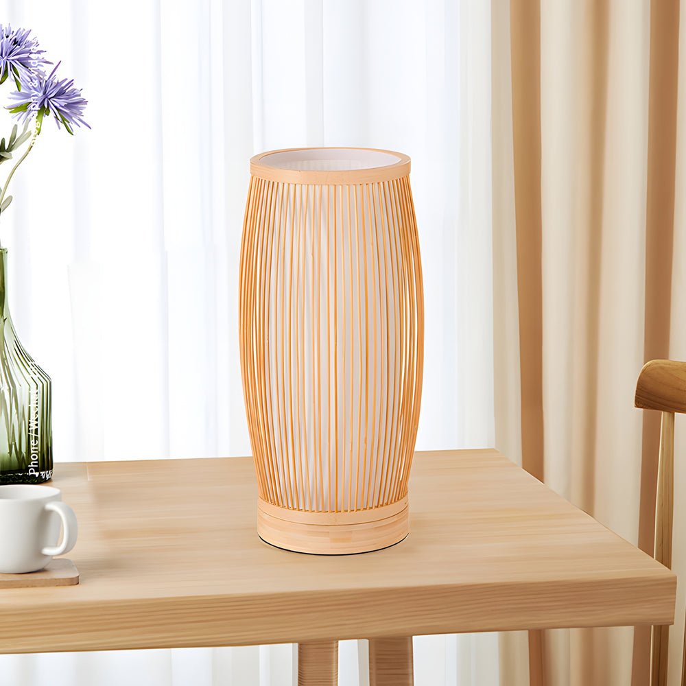 Vintage Handwoven Bamboo Table Lamp - Japanese LED Lighting

Enhance your space with this elegant vintage handwoven bamboo table lamp, inspired by traditional Japanese design. Our eco-friendly LED lamp combines natural aesthetics with modern functionality