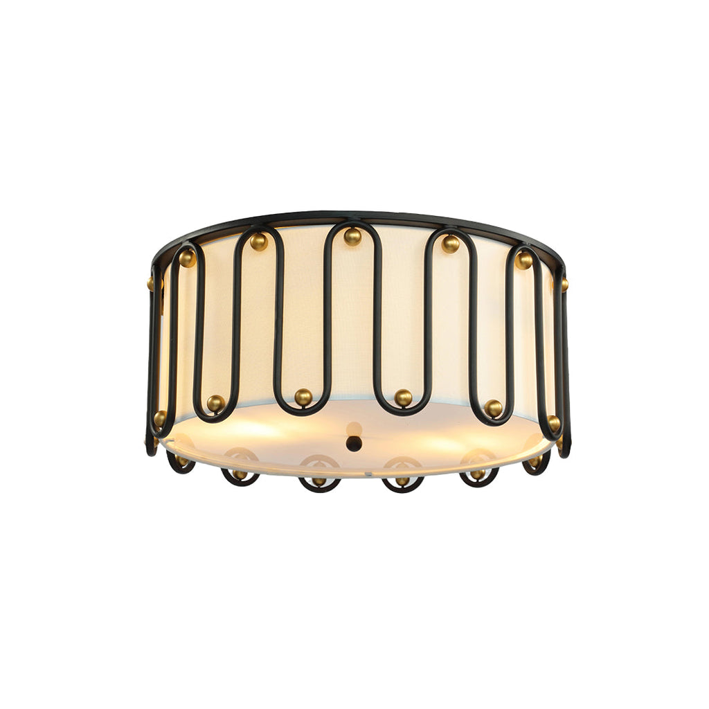 Vintage Drum Ceiling Light Flush Mount - Unique American Round Fixture