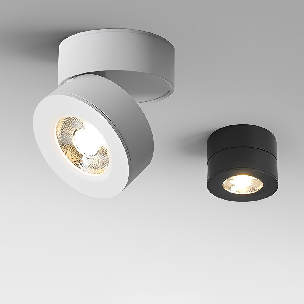 Surface Mounted Adjustable Spotlight - Round Foldable LED Light