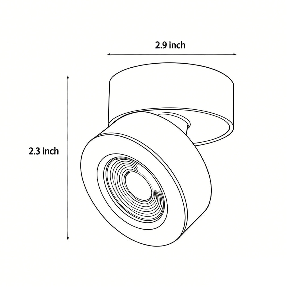 Surface Mounted Adjustable Spotlight - Round Foldable LED Light