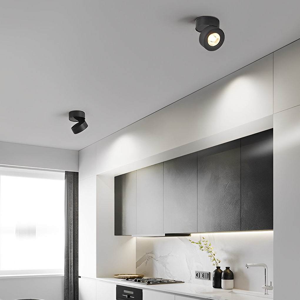 Surface Mounted Adjustable Spotlight - Round Foldable LED Light