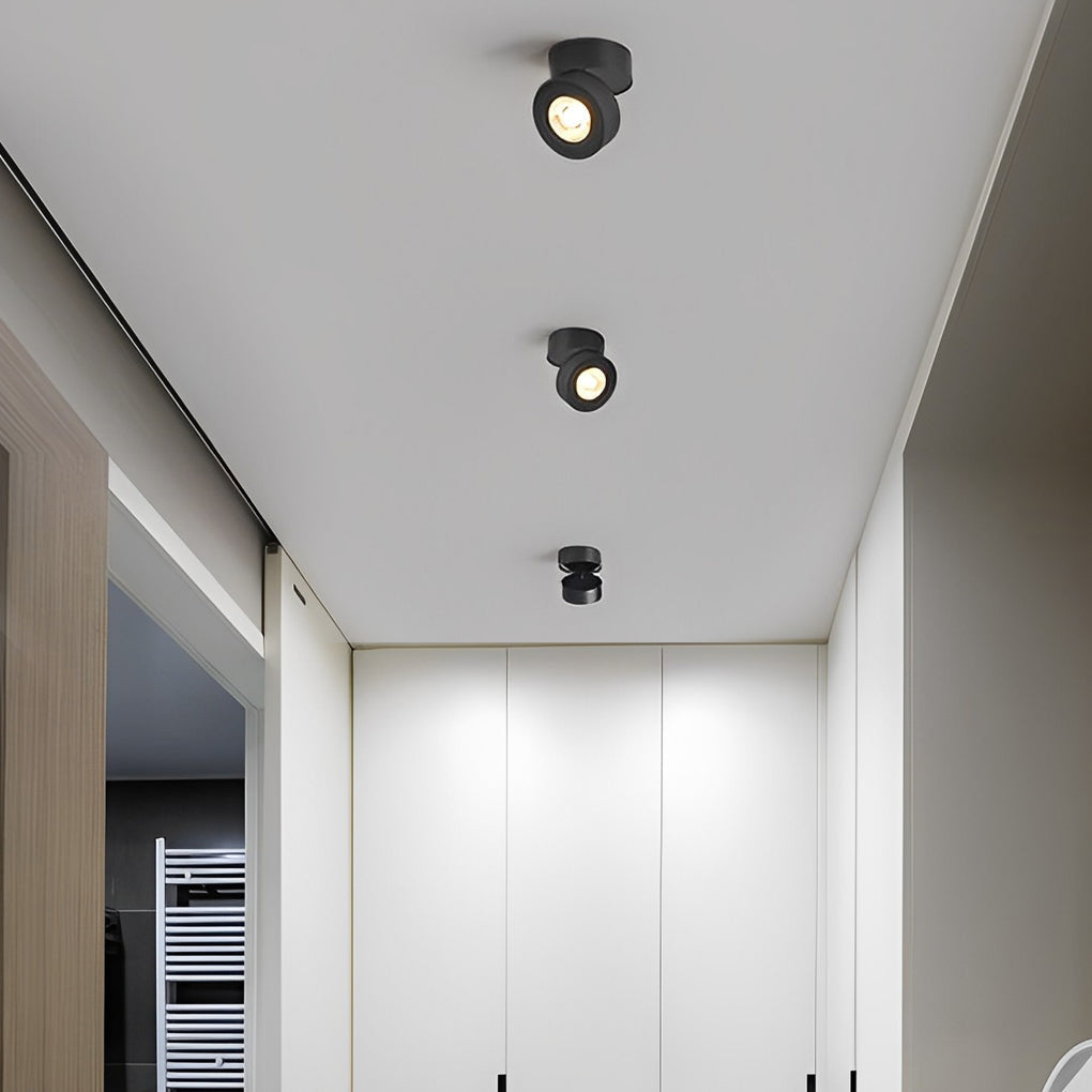 Surface Mounted Adjustable Spotlight - Round Foldable LED Light