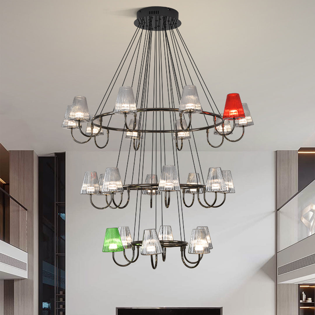 Branch LED Suspension Chandelier - Modern Glass Ceiling Light Fixture
