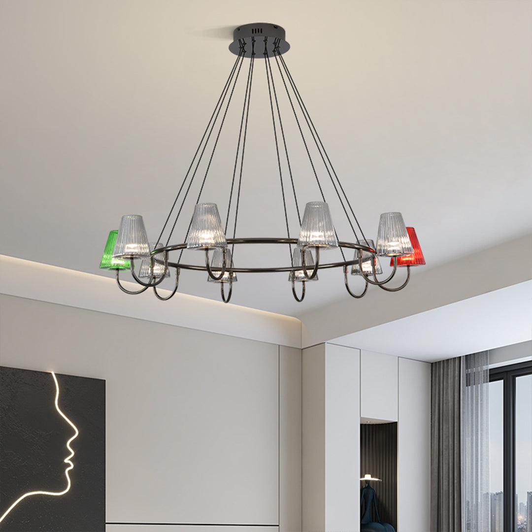 Branch LED Suspension Chandelier - Modern Glass Ceiling Light Fixture