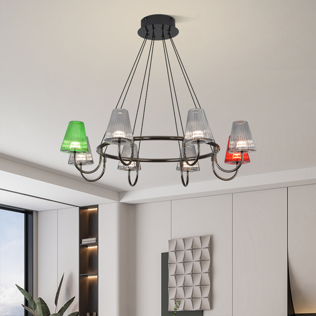 Branch LED Suspension Chandelier - Modern Glass Ceiling Light Fixture