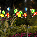 Swinging Solar LED Hot Air Balloon Lights - 2 Pack for Garden Décor