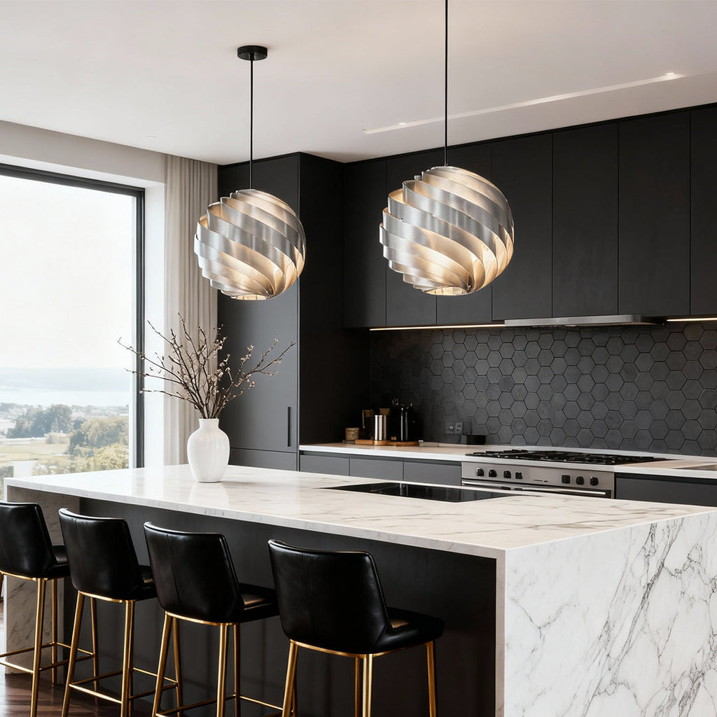 Swirl Pendant Light - Nordic Creative Turbine Ceiling Fixture