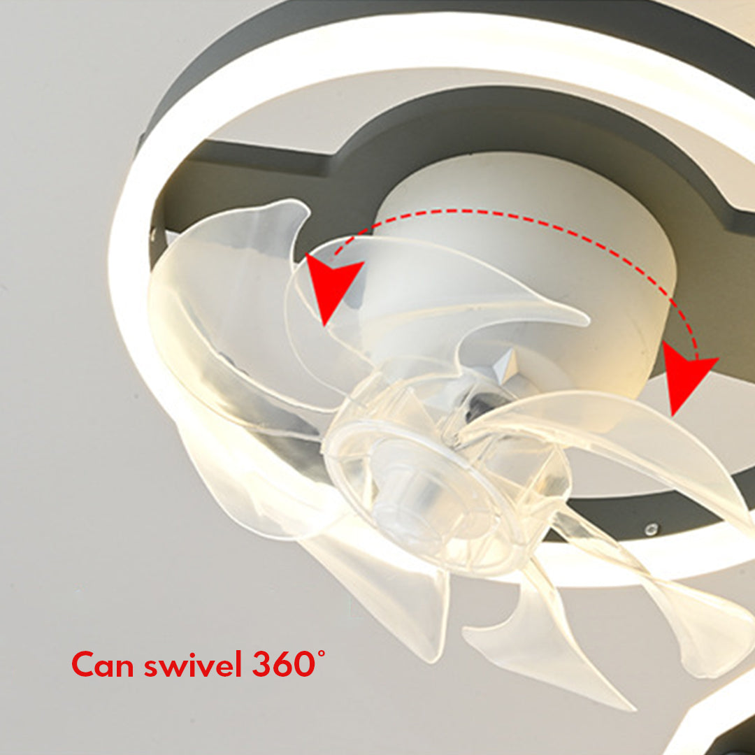 Fighter Jet Ceiling Fan Light – Kids Full Spectrum Aviation Design