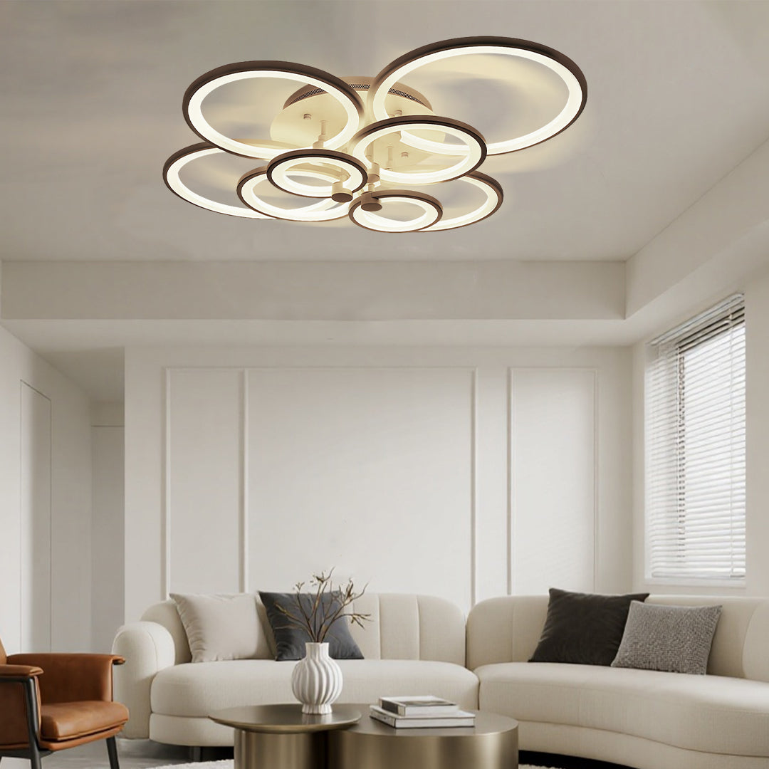 Elegant Multi-Ring Overlapping Ceiling Light Fixture