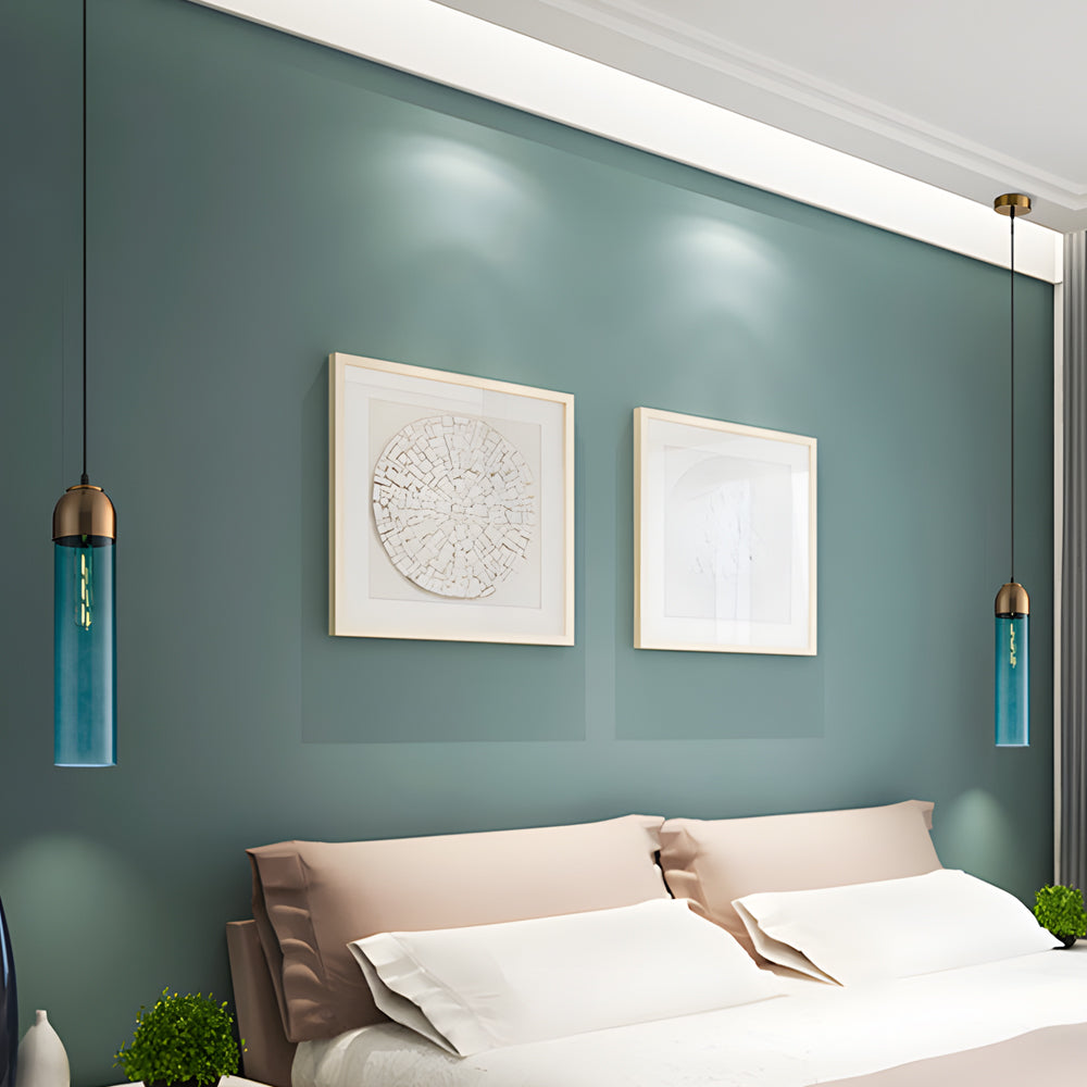 Nordic Simple Tube Glass Pendant Light Chandelier