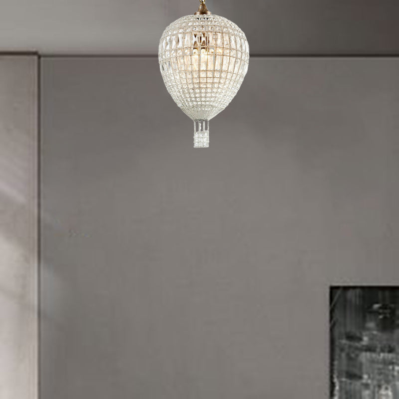 Modern Art Deco Hot Air Balloon Iron Crystal Chandelier - 1/3/6 Light for Living Room
