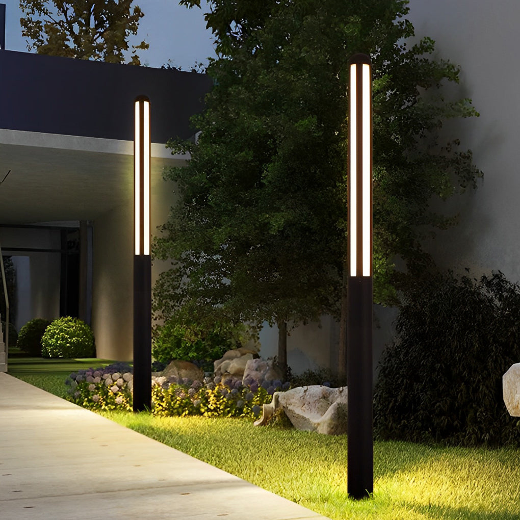 Tall Garden Bollard Light - Minimalist Modern Waterproof LED Outdoor Lighting
