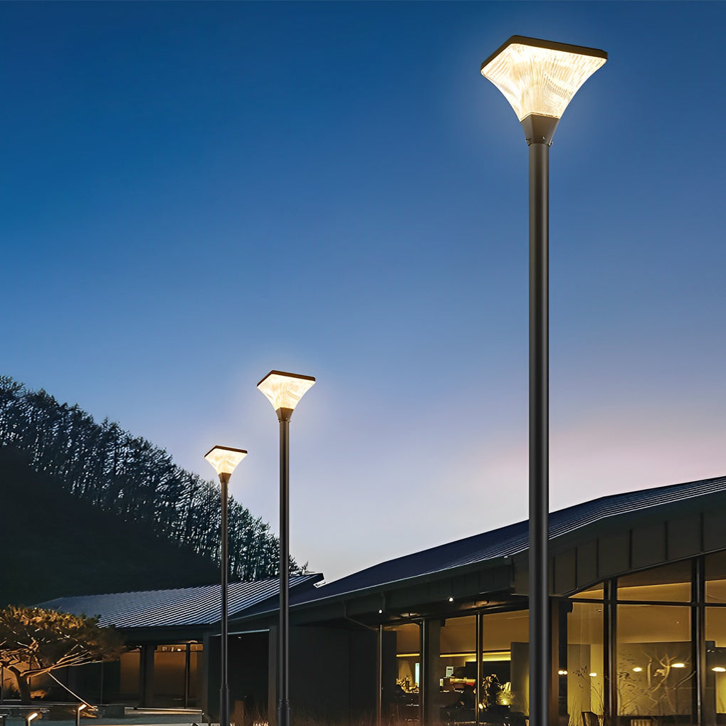 Modern Waterproof Square Garden Lamp - Striped Night Light Outdoor Lighting