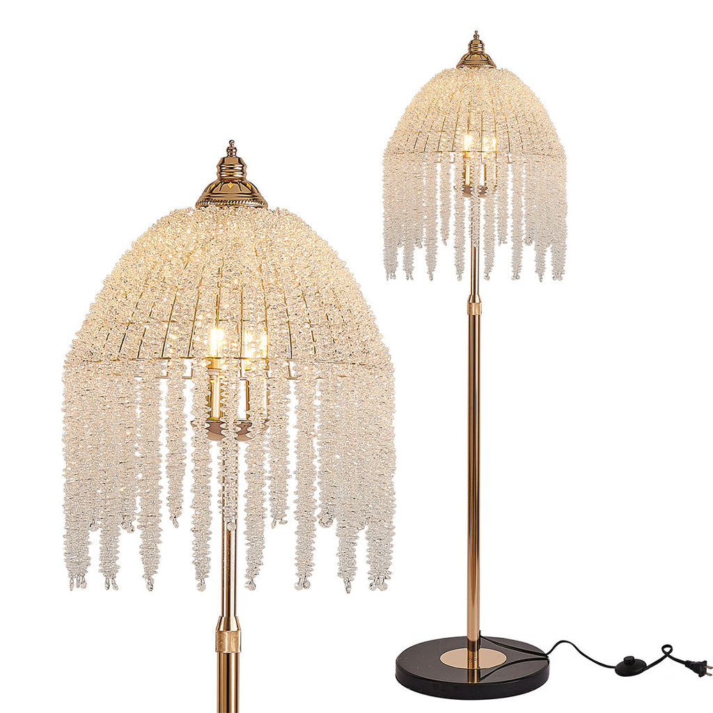Luxury LED Floor Crystal Lamp - Decorative Hardware Lighting
