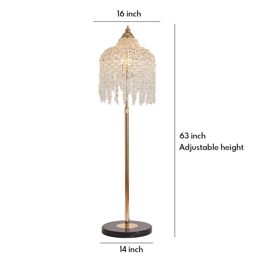 Luxury LED Floor Crystal Lamp - Decorative Hardware Lighting