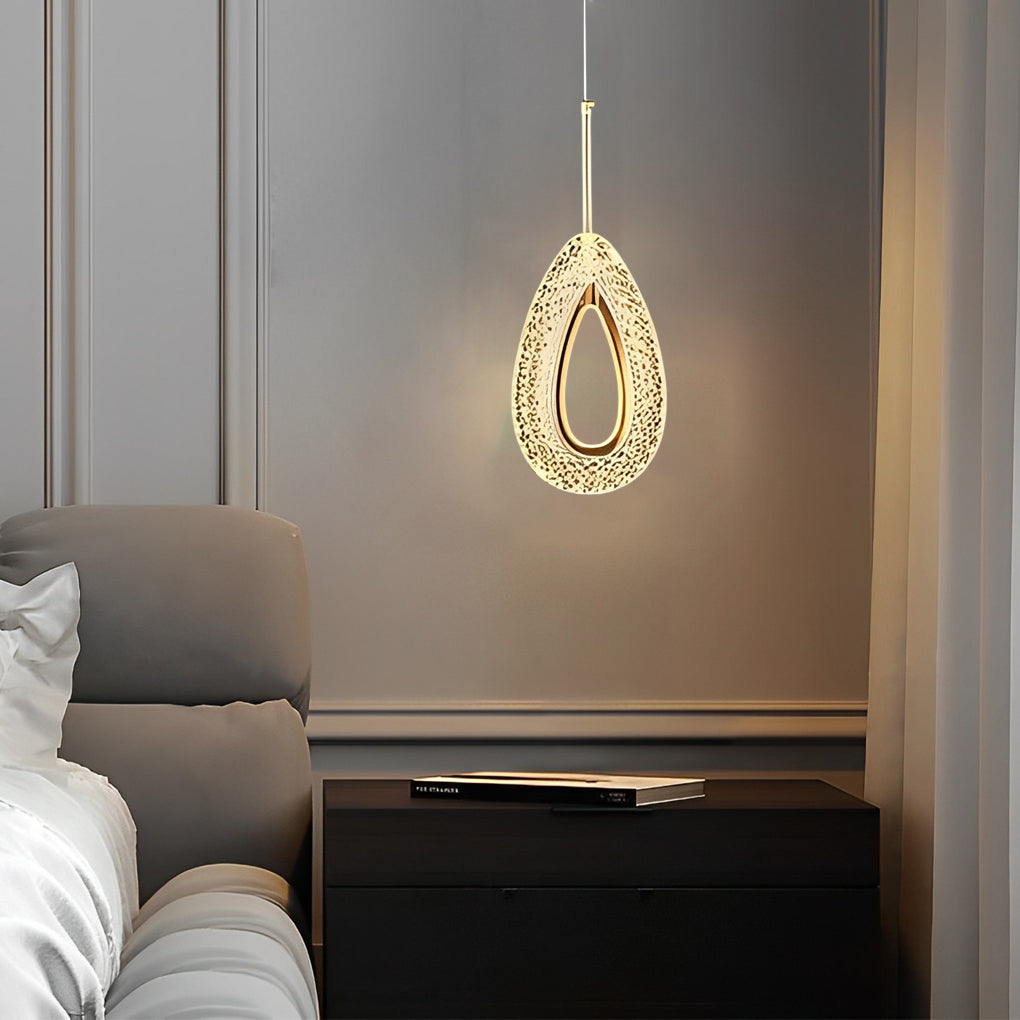 Unique Minimalist LED Pendant Light - Modern Metal Ceiling Fixture