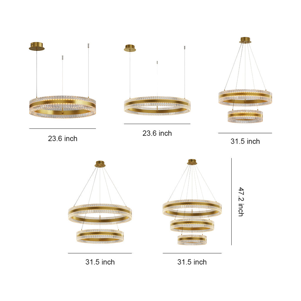 Modern Circular Minimalist Luxury Chandelier Ceiling Light