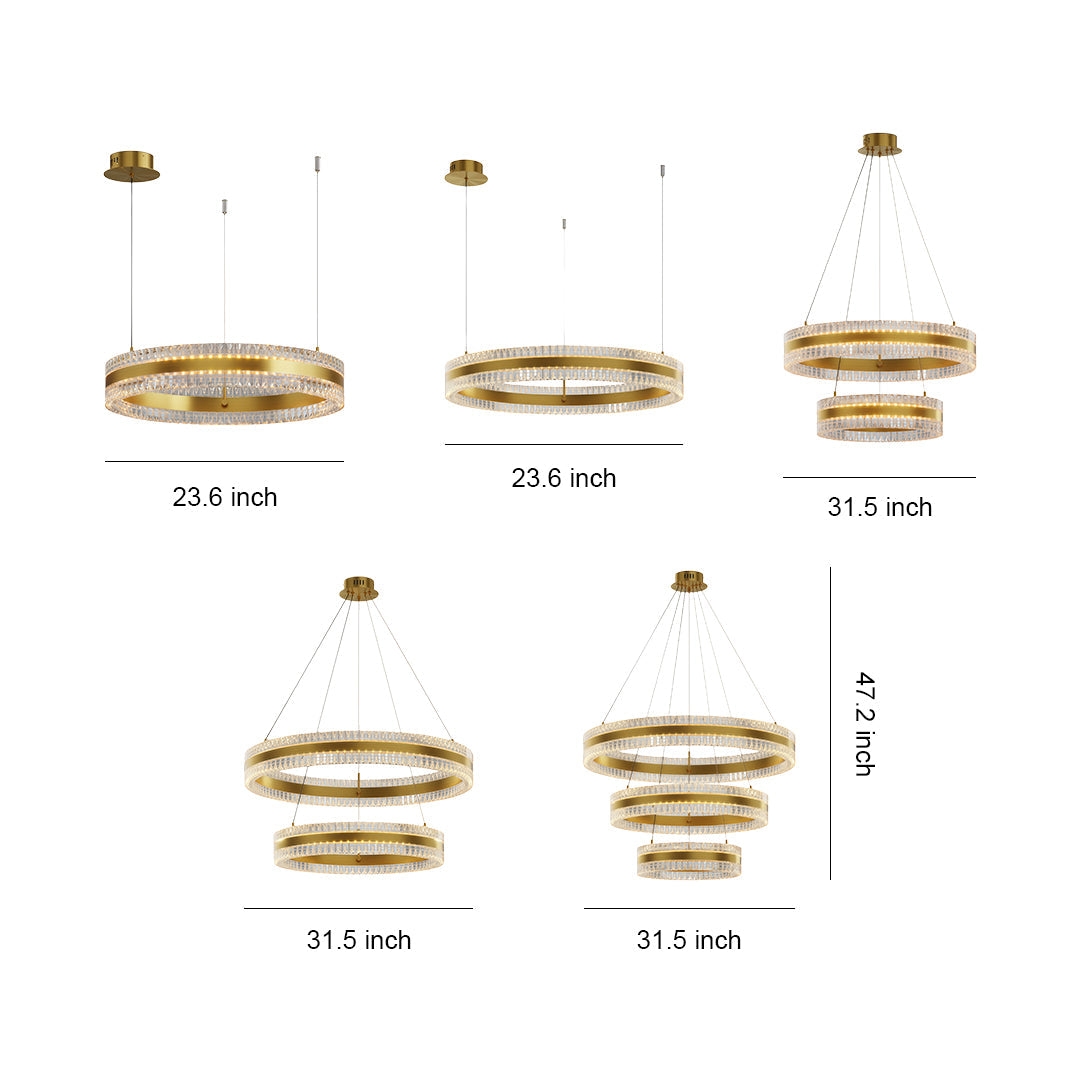 Modern Circular Minimalist Luxury Chandelier Ceiling Light