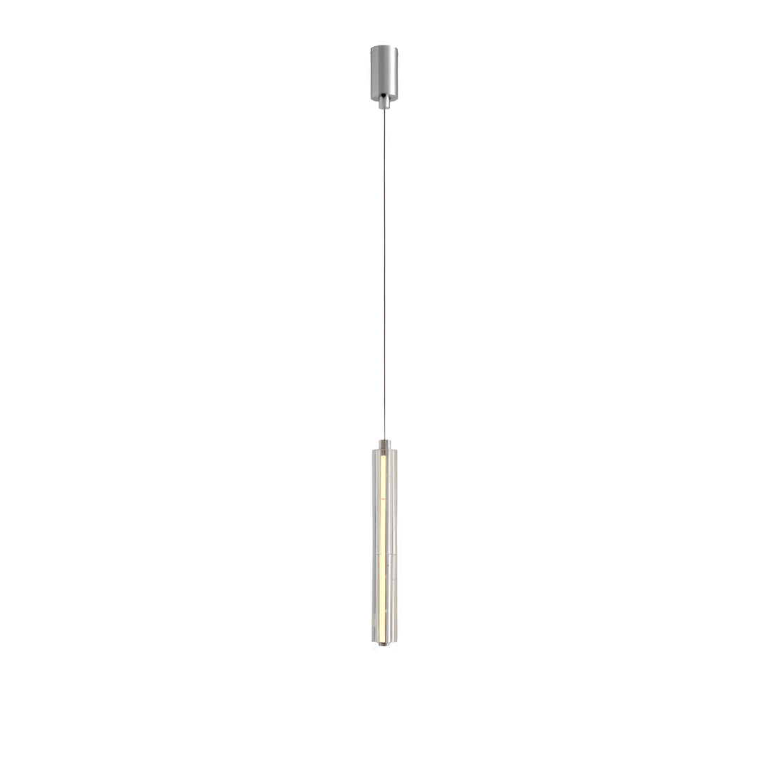 Modern Crystal Pendant Light Linear Ceiling Fixture Minimalist Design