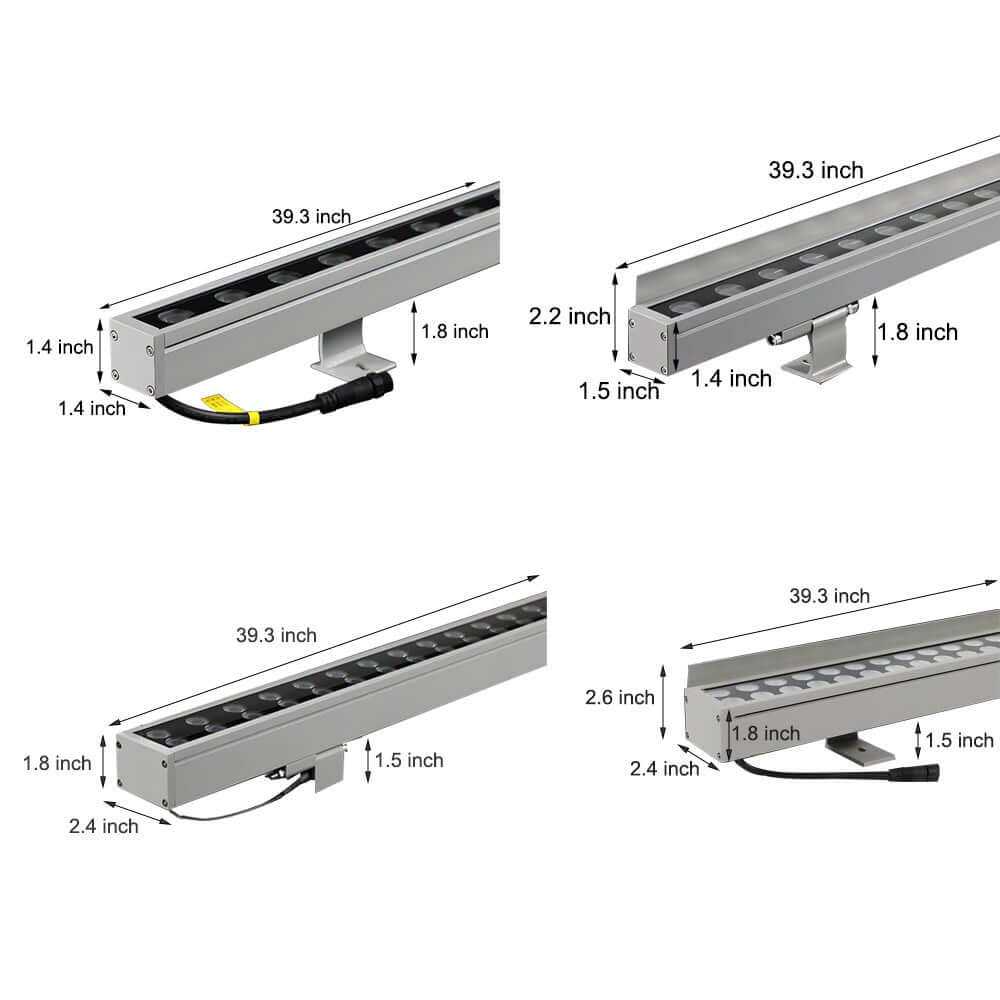 LED Wall Washer Light - Modern Linear Aluminum Outdoor Lighting