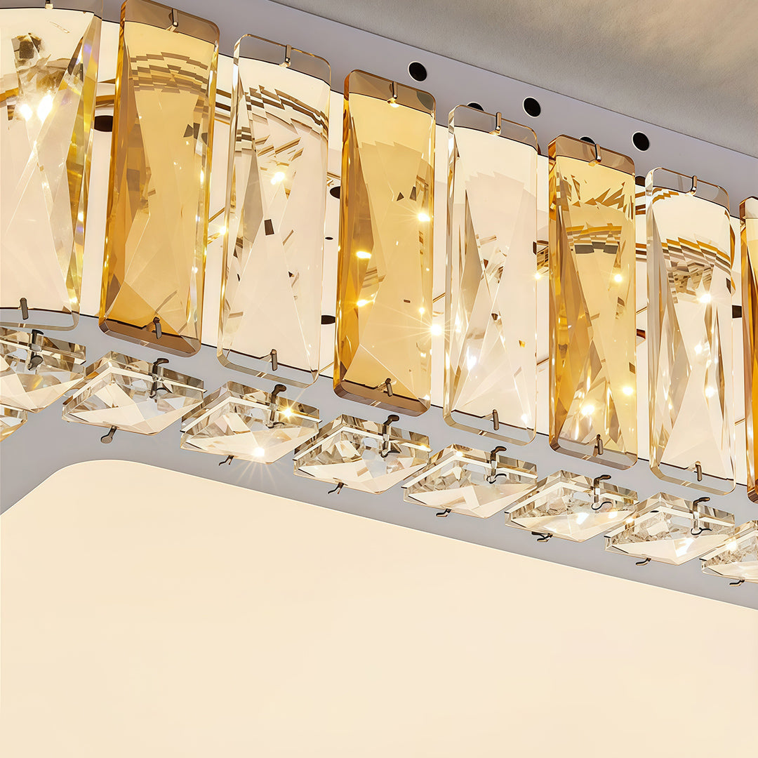 Luxury Crystal LED Ceiling Light - Flush Mount Chandelier iluminação decoração moderna