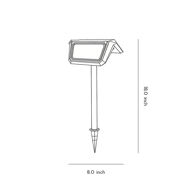 Modern LED Solar Path Lights - Outdoor Black Lawn Lamp