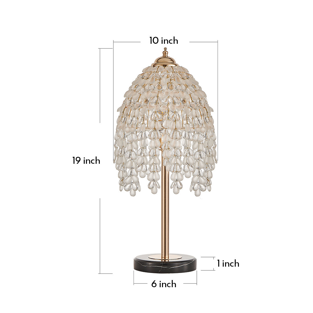 Gold Crystal Bedside Table Lamp - Luxury European Design for Elegant Homes