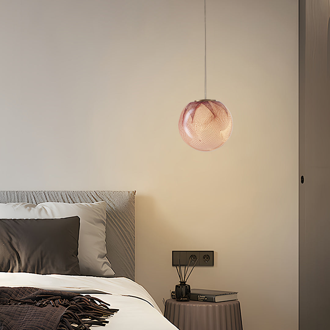 Glass Globe Pendant Light Modern Minimalist Design Single Head Fixture