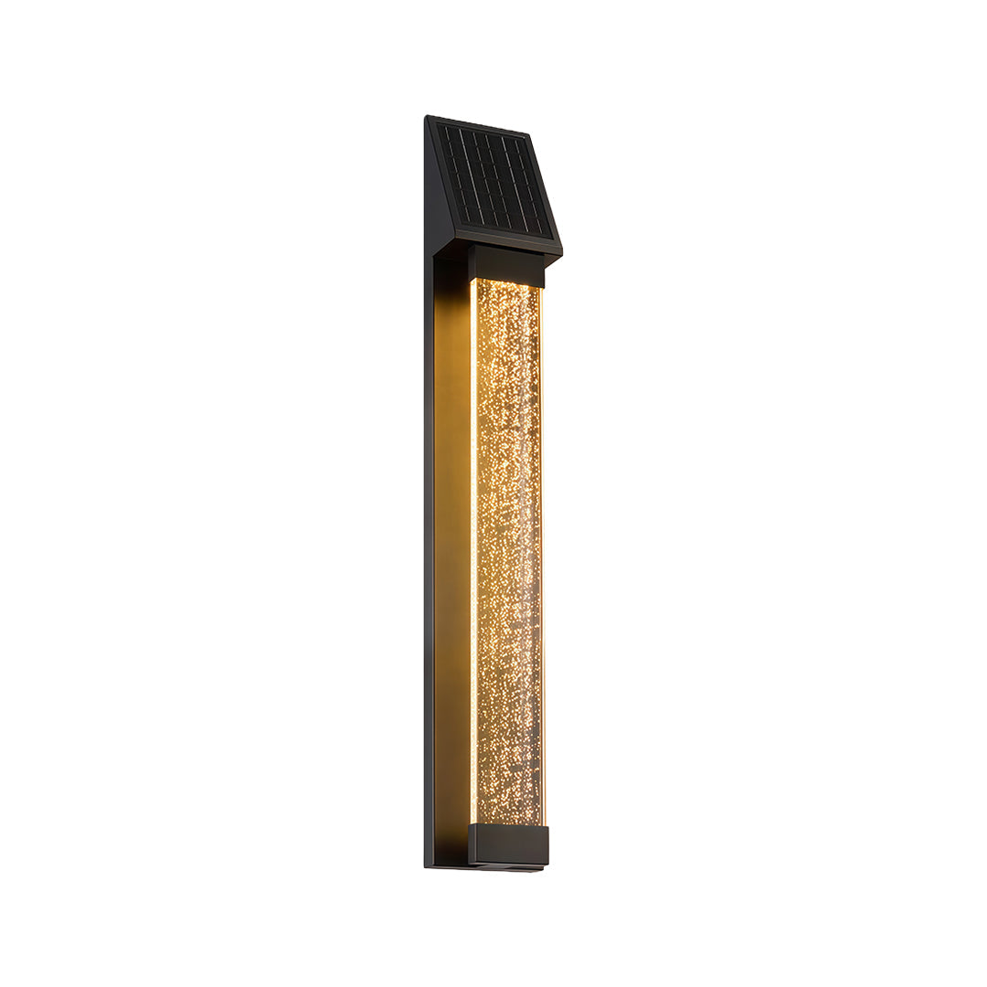 Black Waterproof Solar Outdoor Sconce Light – Energy Efficient Garden Fixture