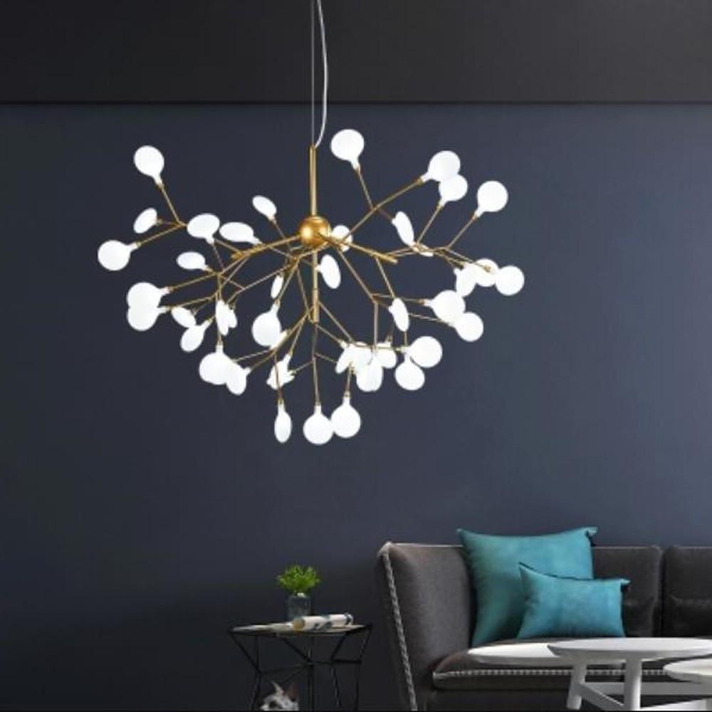 Modern Copper Sputnik Chandelier LED 45 Lights Creative Design