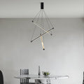 LED Linear Chandelier - Nordic Minimalist Lighting, Modern LED Pendant Light, Sleek Design, Home Decor Lighting, Energy-Efficient Chandelier, Contemporary Ceiling Fixture, Adjustable Length LED Light