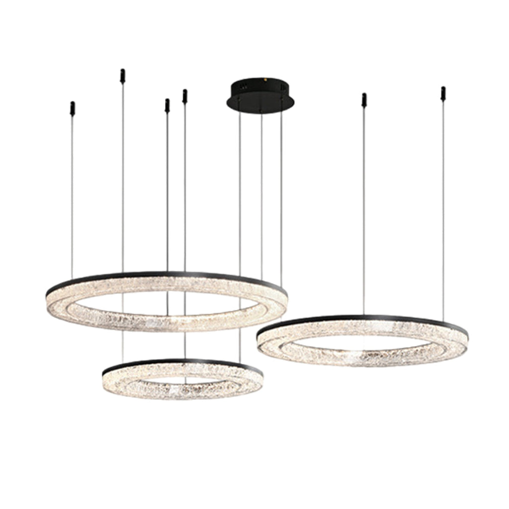 Circle Pendant Light Luxury Ring Chandelier Art Decor